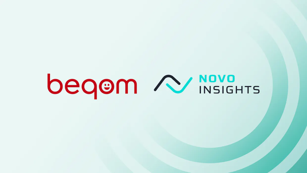 A graphic with beqom's and Novo Insights' logos.