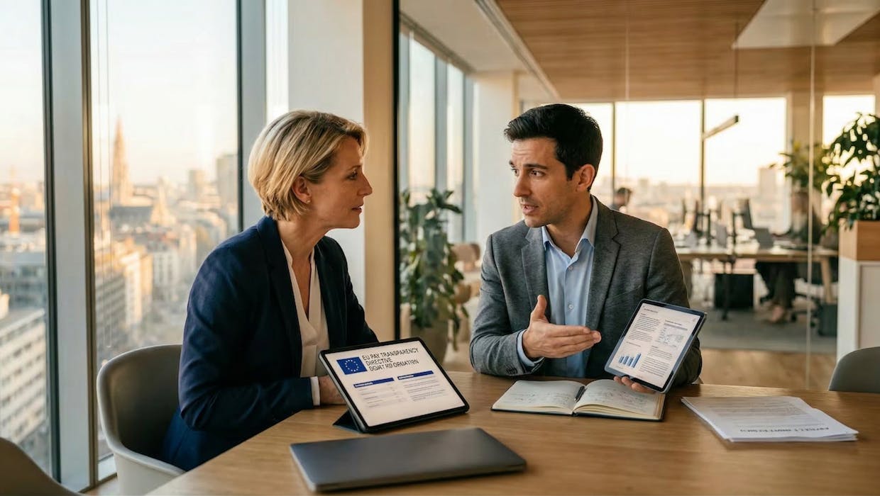 Employees discussing the right to information act