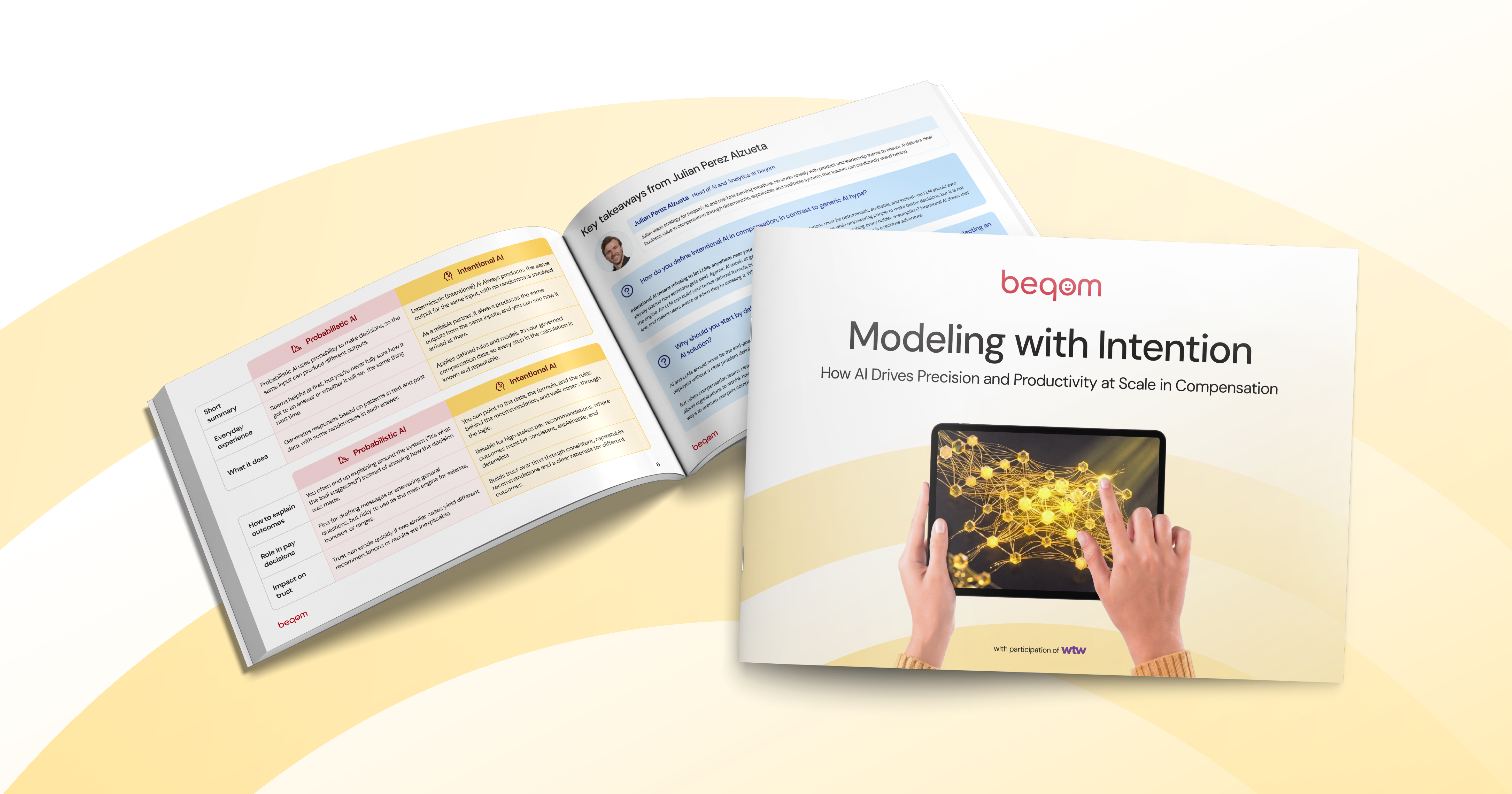 booklet image of the cover and open view of the modeling with intention eguide