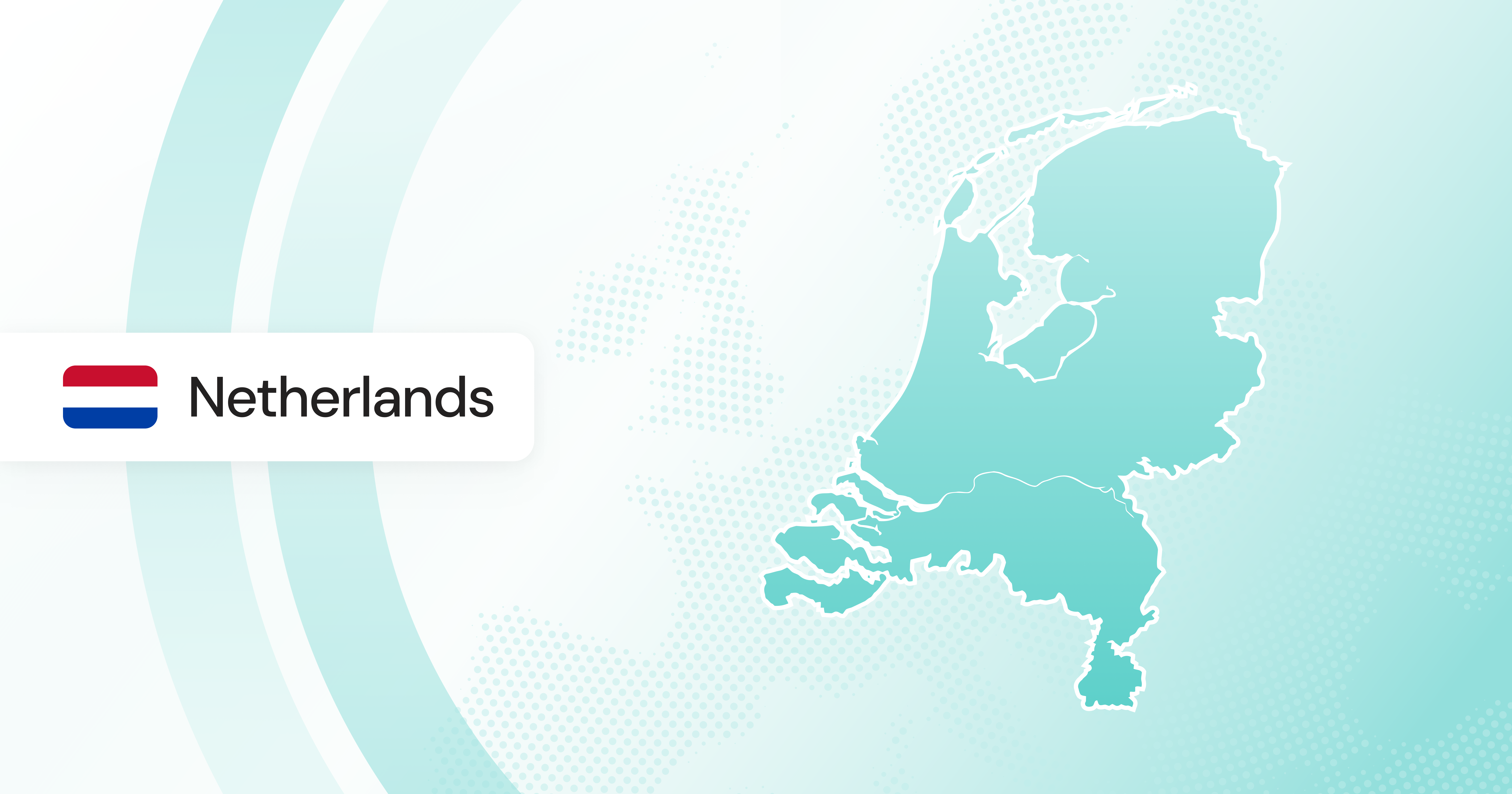 A graphic with the Netherlands country silhouette