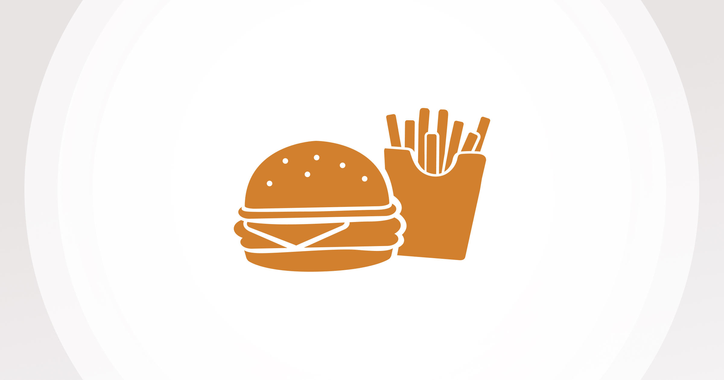 A graphic with a generic fast food logo