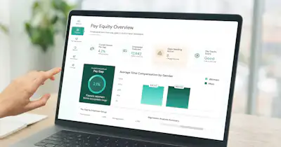 Screen displaying a pay equity overview