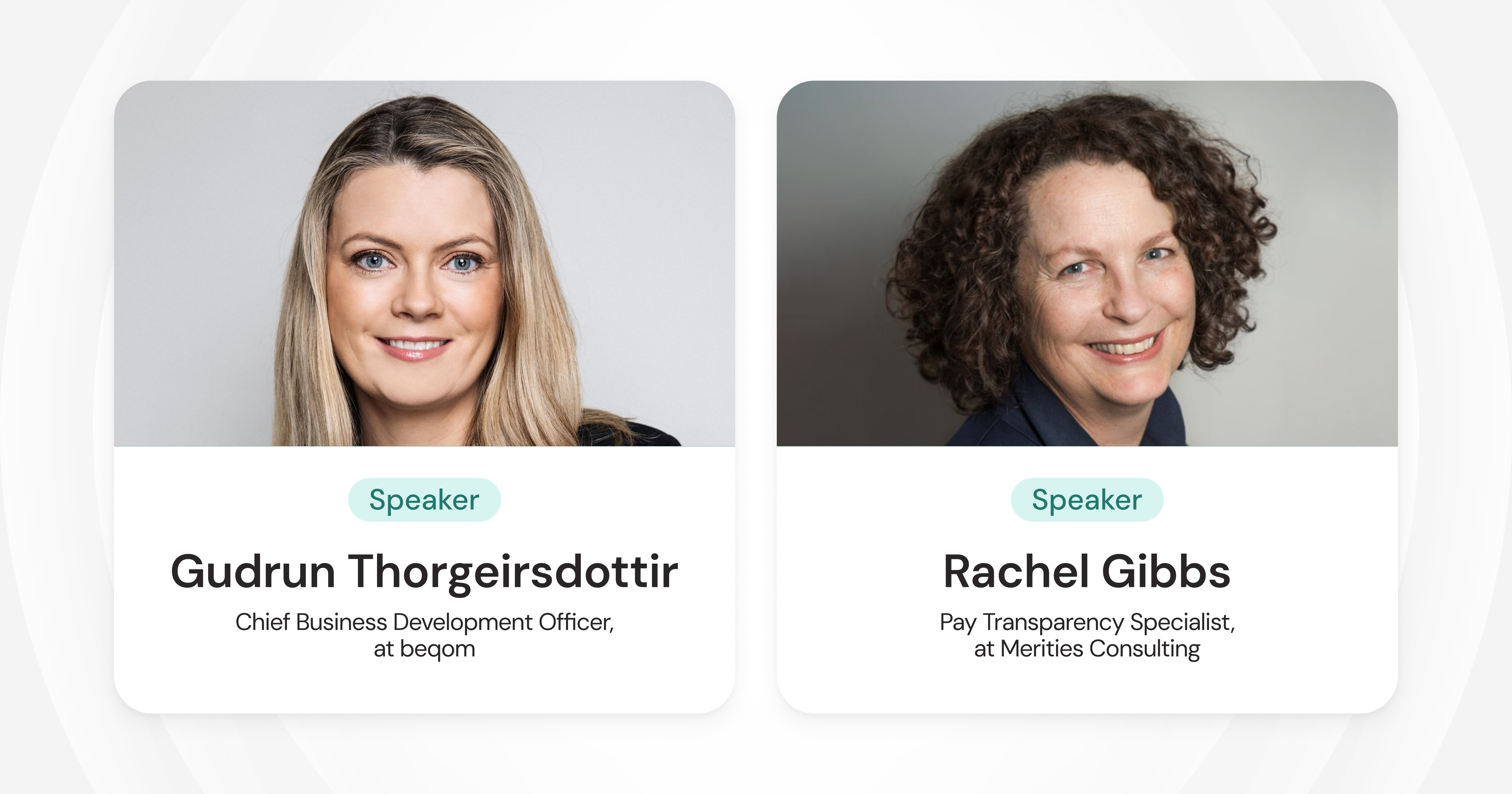 Images of Gudrun Thorgeirsdottir and Rachel Gibbs.