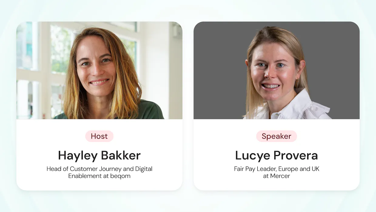 Image of Hayley Bakker (beqom) and Lucye Provera (Mercer).