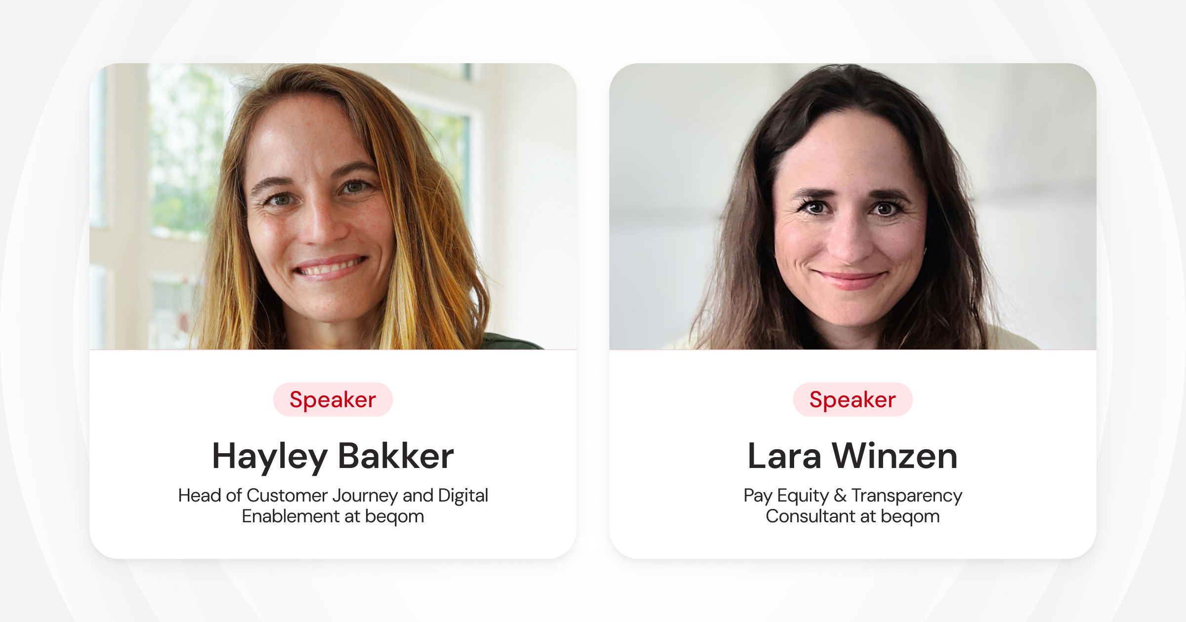 Images of Hayley Bakker and Lara Winzen.