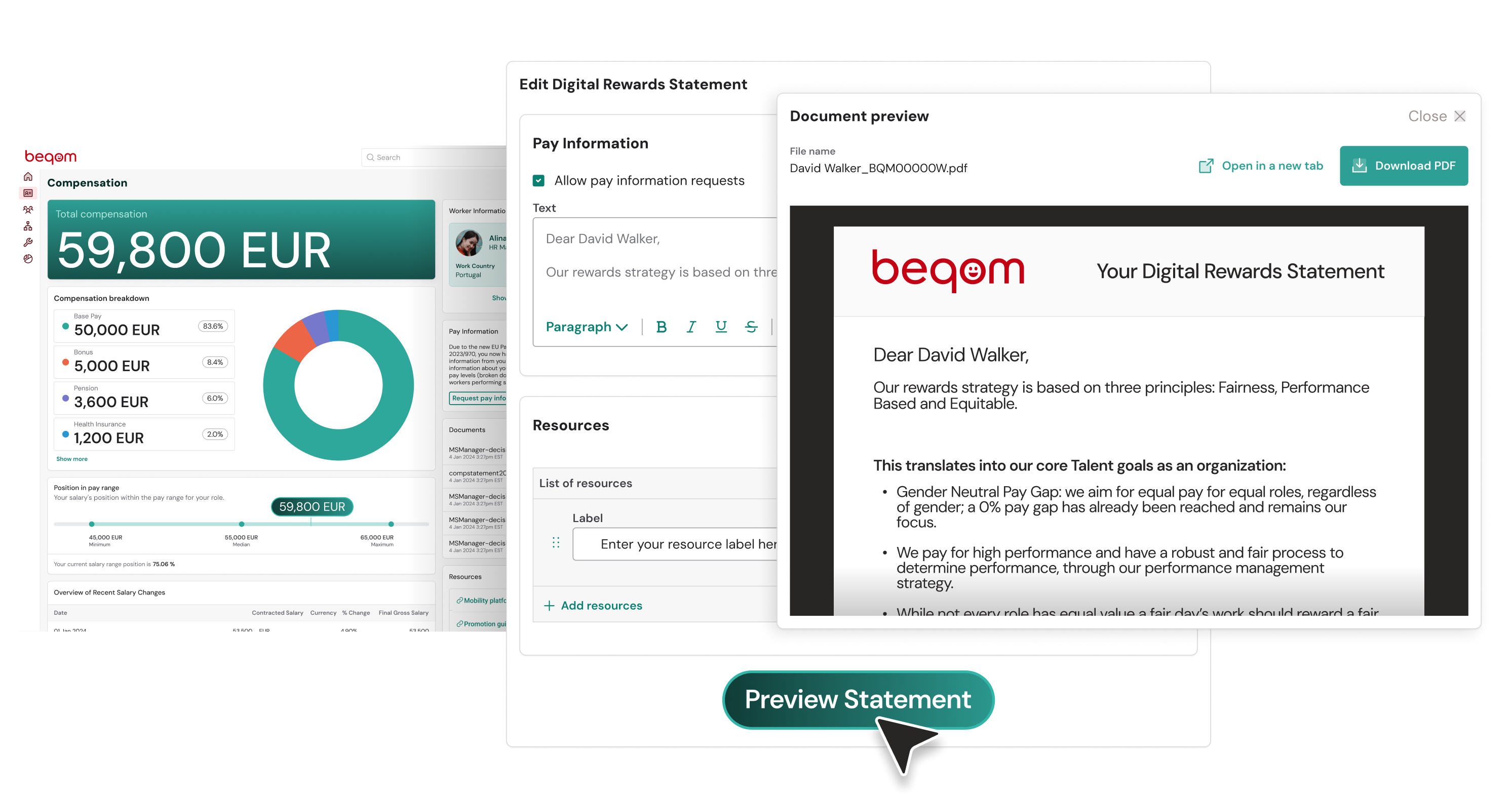 digital rewards product ui screen