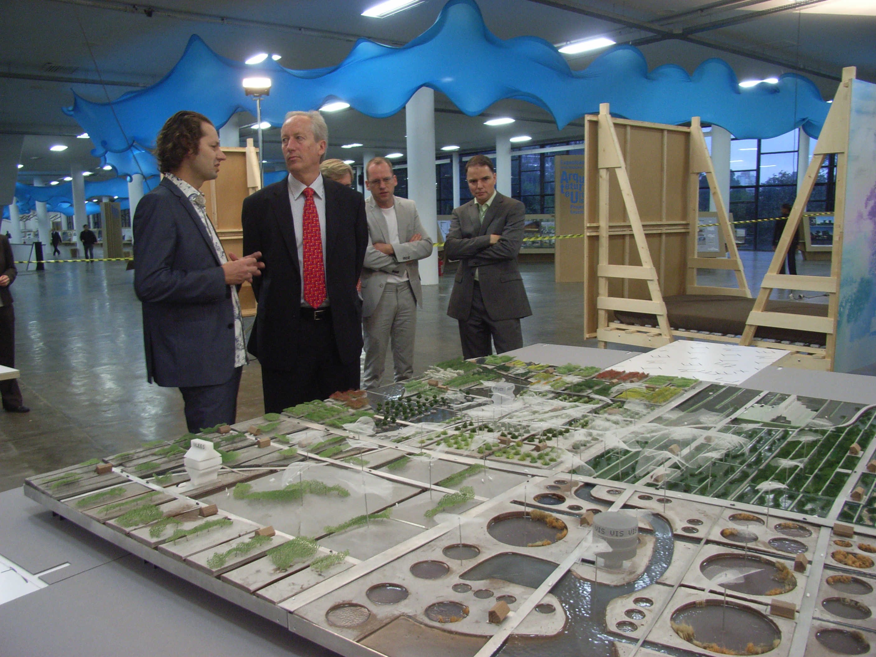 van Bergen Kolpa - Opening Architecture Biennale of Soa Paulo Brazil where van Bergen Kolpa takes part on the Dutch exhibition entry 'Architecture of consequence' curated by Ole Bouman and Saskia van Stein with the projects Park Supermarkt en Nabuurschappen.