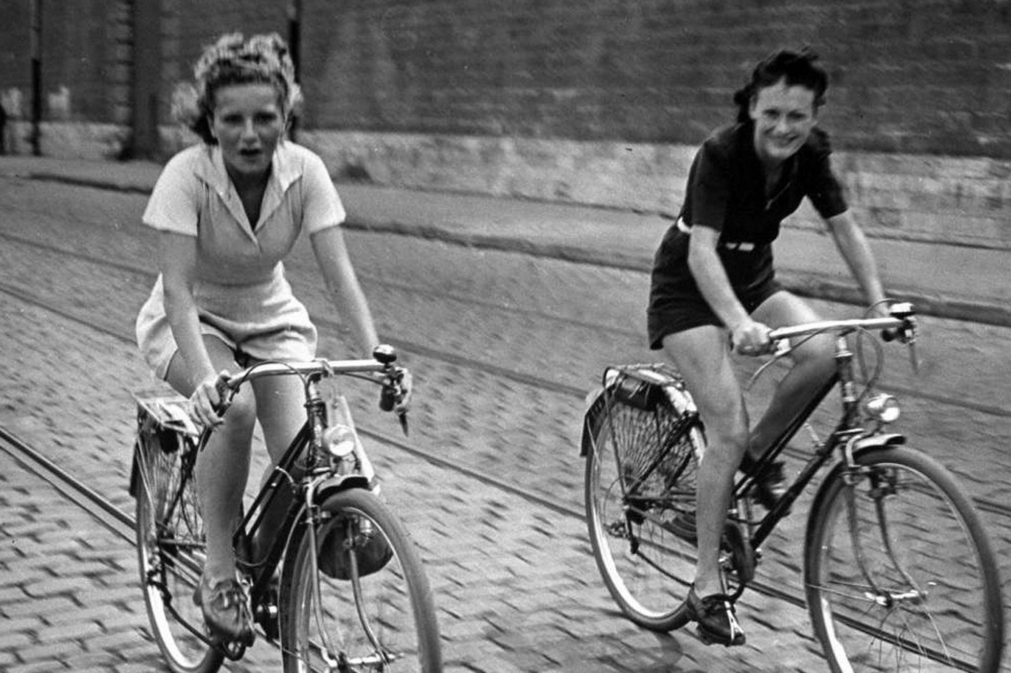 women on bicycles