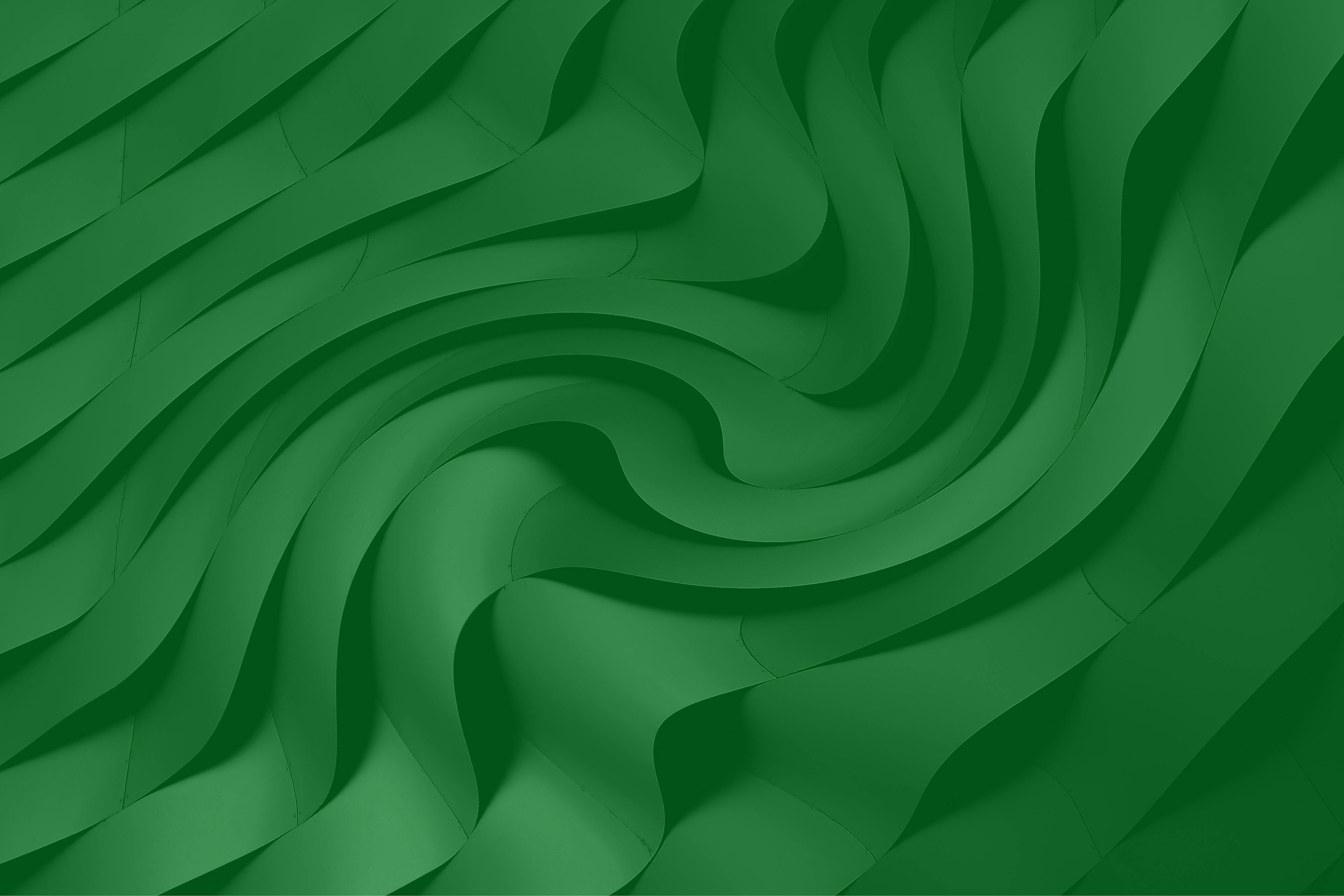 The graphic depicts green-colored waves