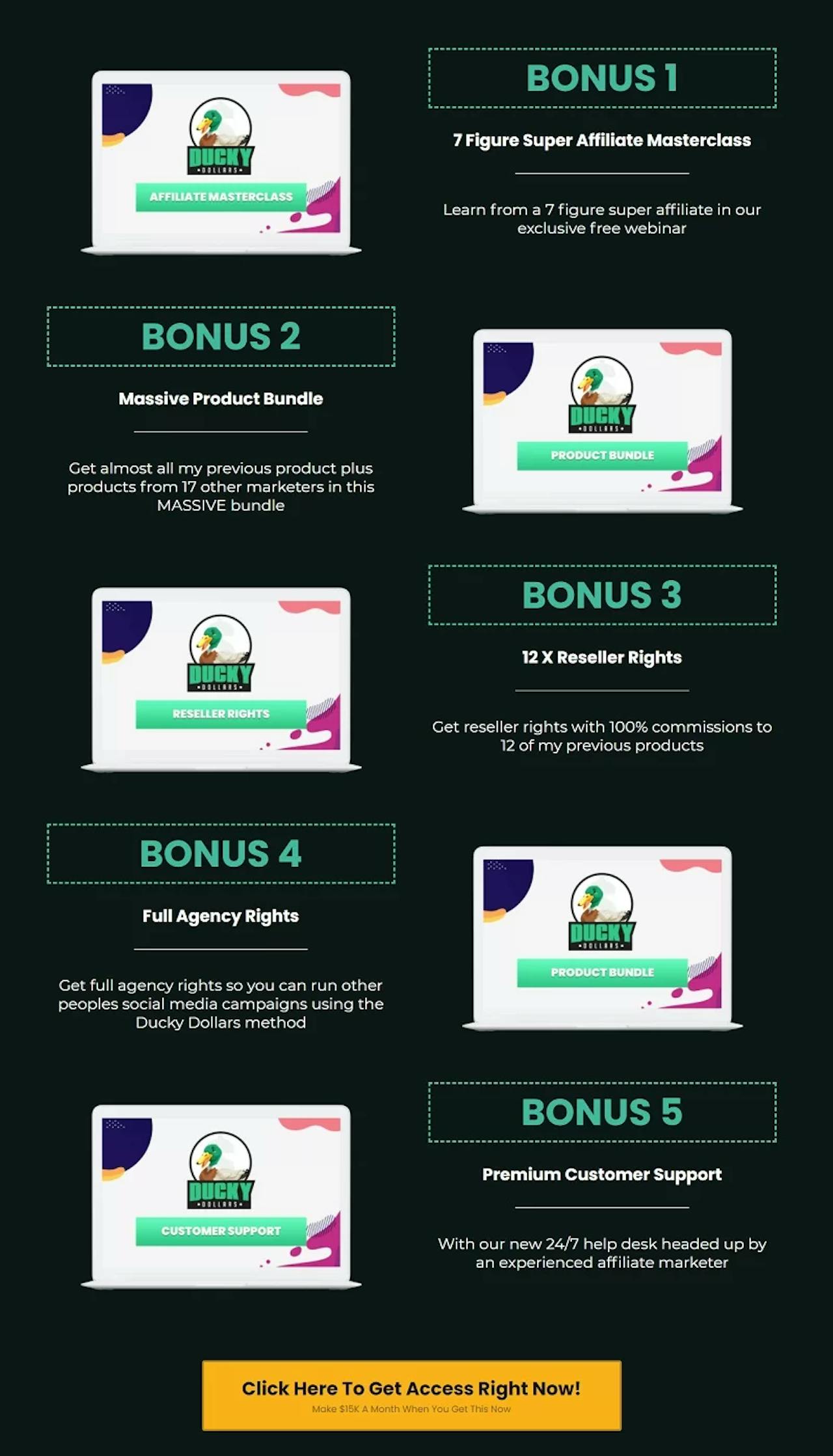Ducky Dollars Bonuses