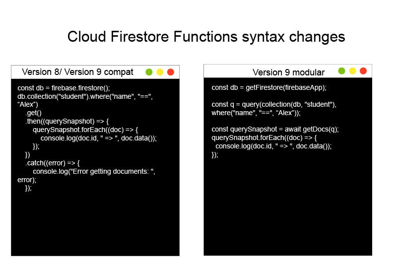 Cloud firestore functions syntax changes 2