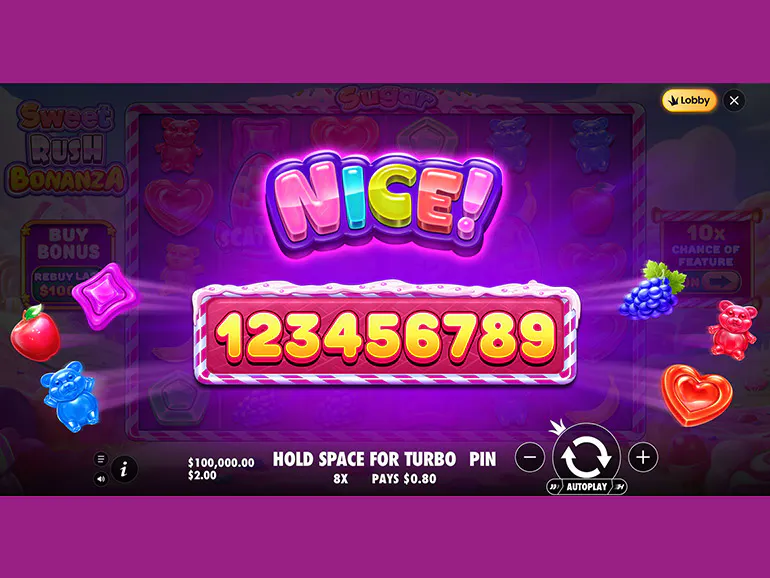 Captura de Sweet Bonanza en Betfair