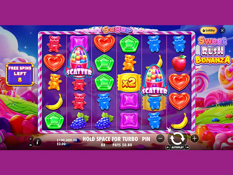 Captura de pantalla de Sweet Bonanza en Betfair