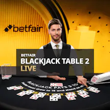Juego de blackjack en vivo en Betfair casino