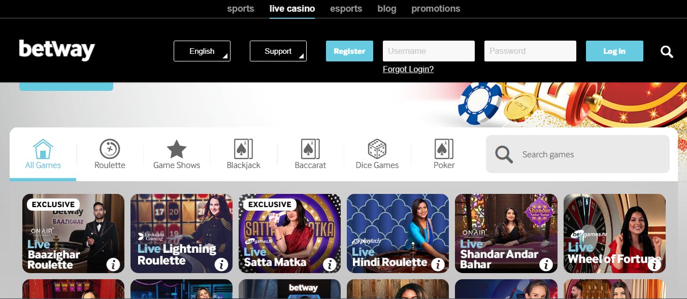 Betway casino app review