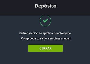 Confirmación del depósito