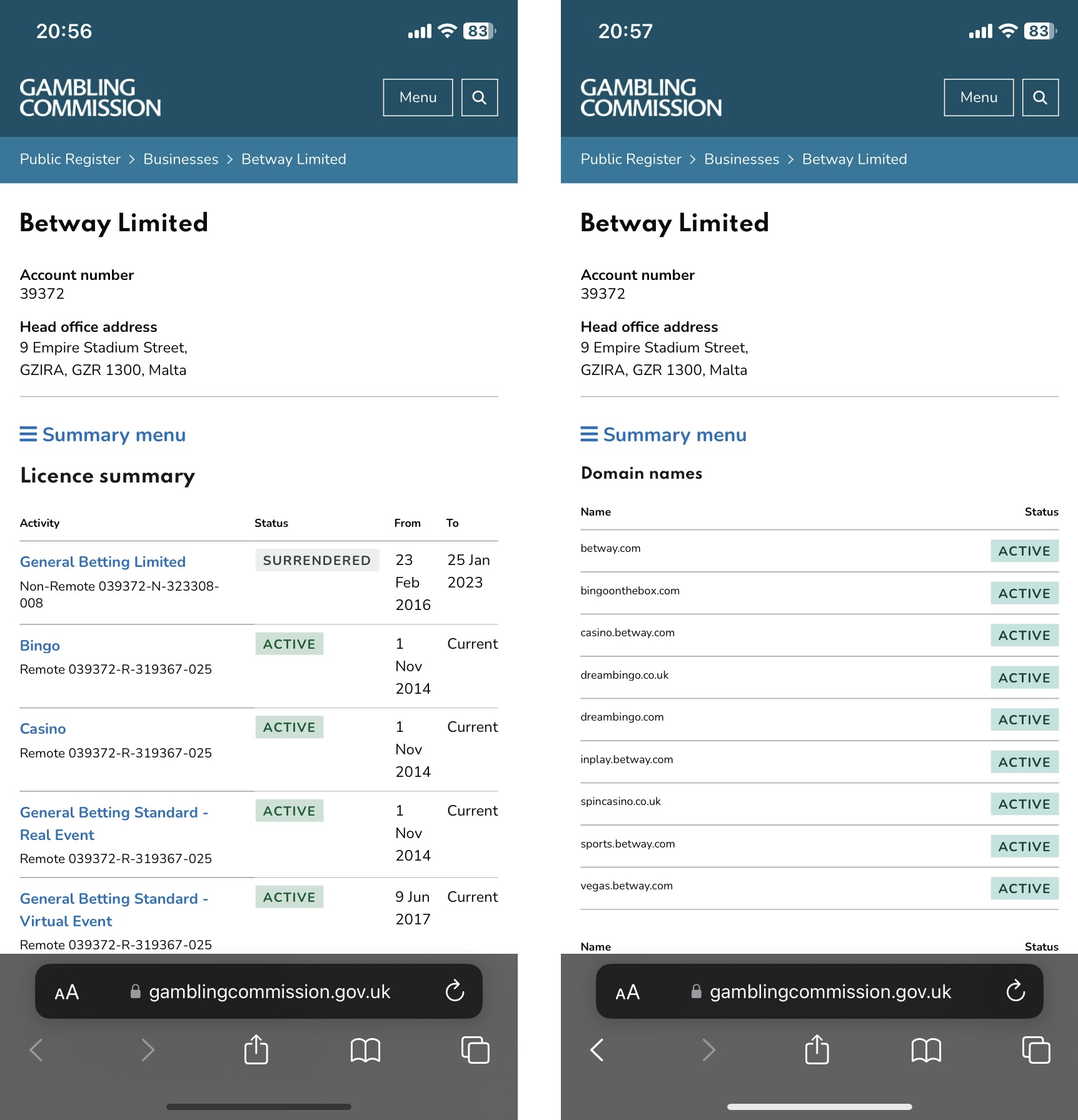 ベットウェイ UKGCライセンス