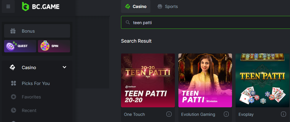 Teen Patti BC Game app