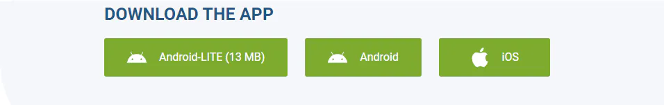 Download 1xBet APK buttons