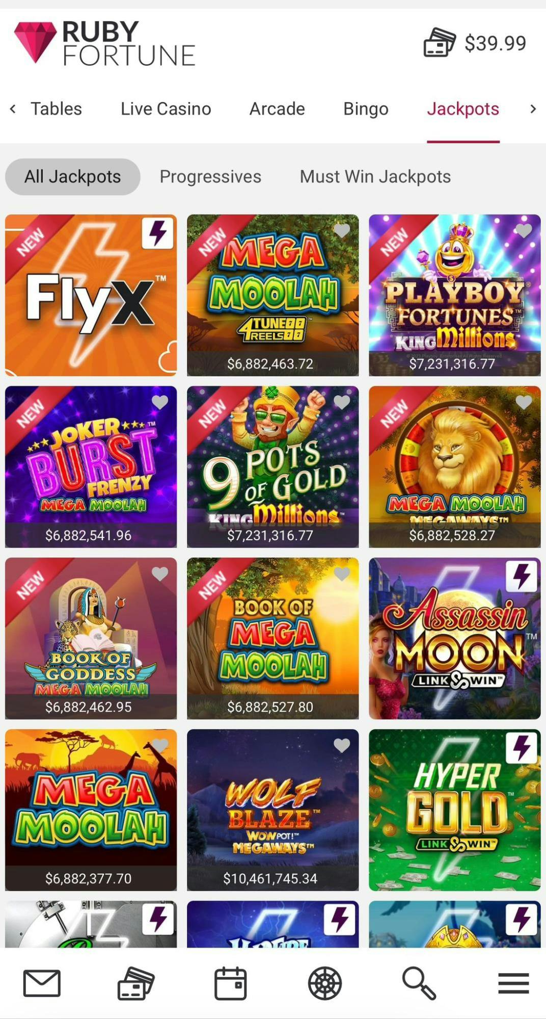ruby fortune jackpot slots