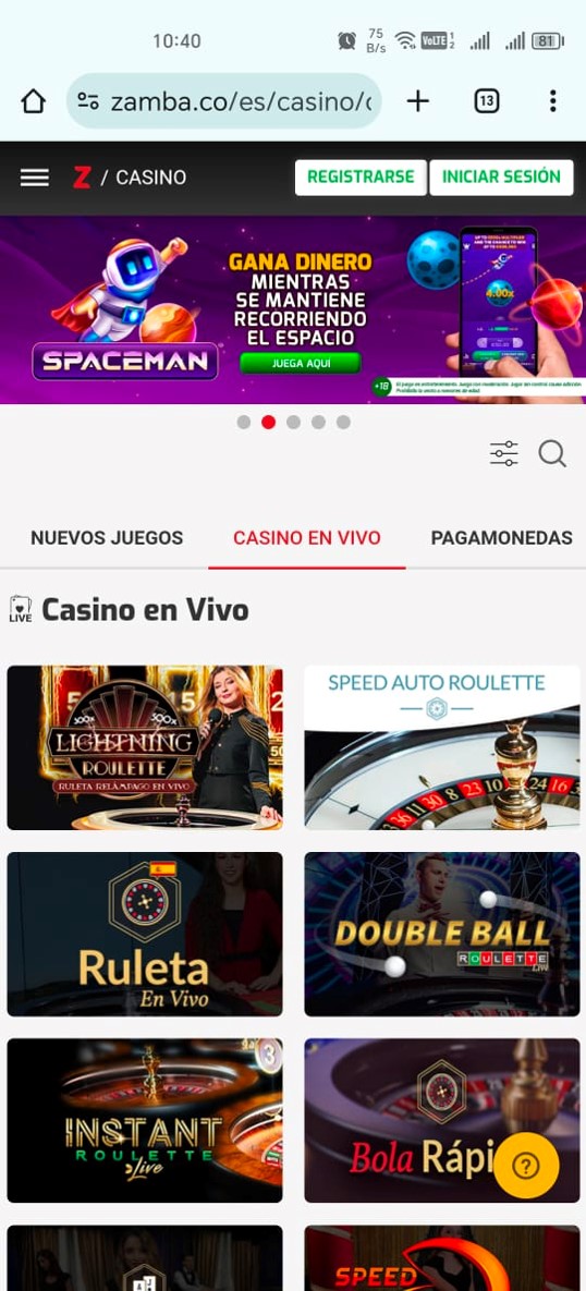 casino en vivo de zamba desde el celular