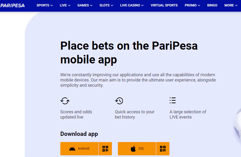 Paripesa apps