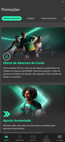 App Bet365 Android - Bônus