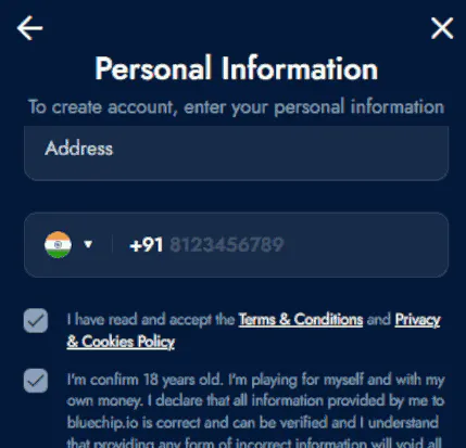 BlueChip verification page
