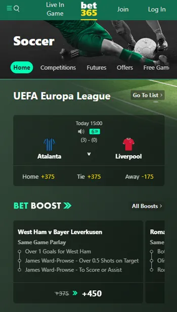 bet365 soccer canada