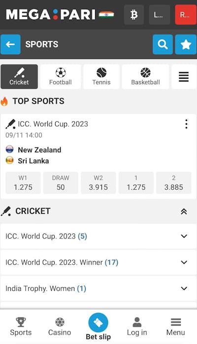 Megapari app cricket sports betting