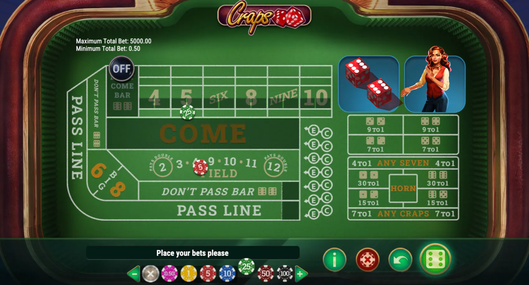 online craps by play'n go