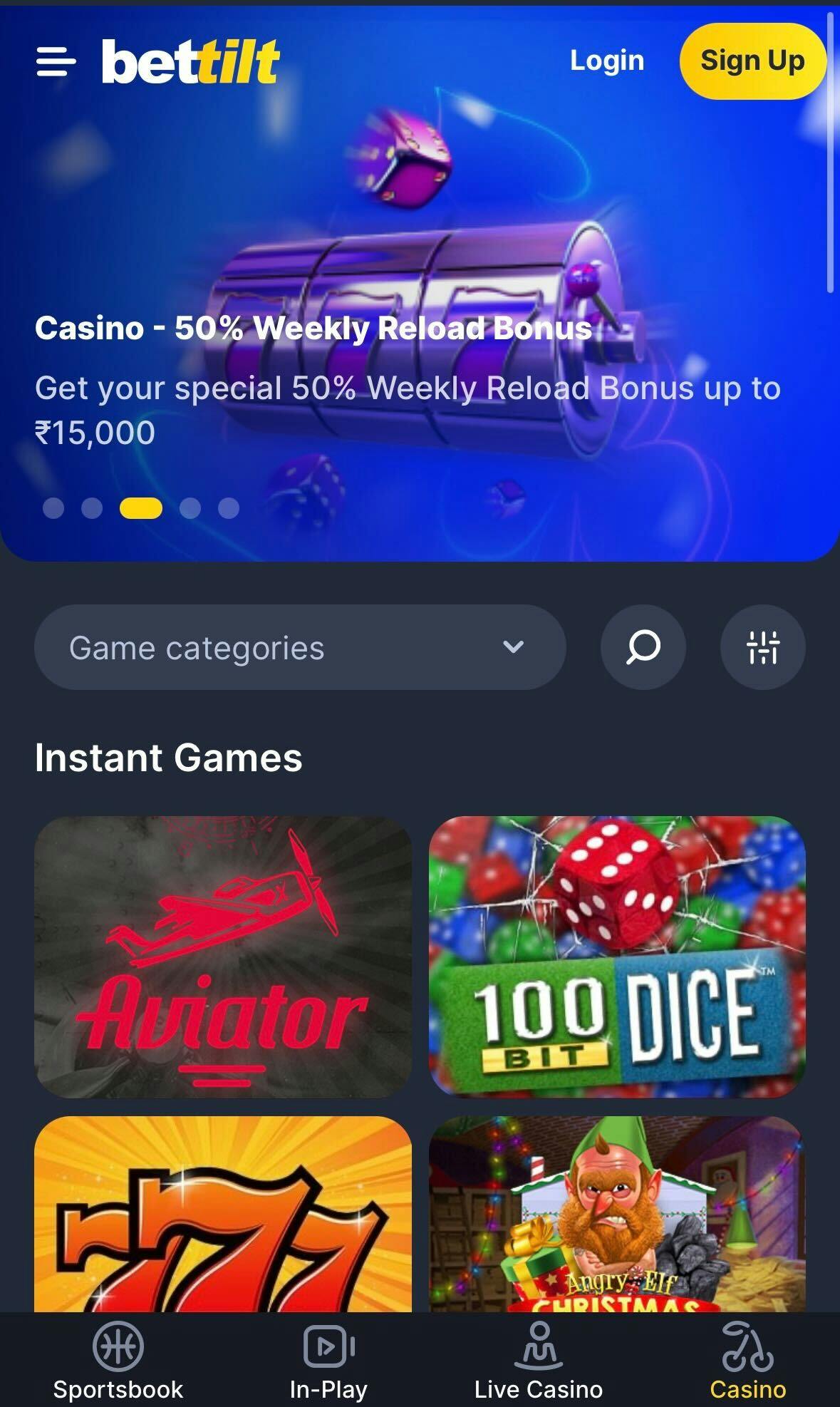 Bettilt app instant games with bonus