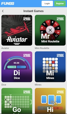 Fun88 app instant games