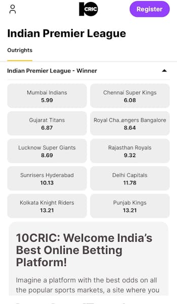 10cric IPL betting app