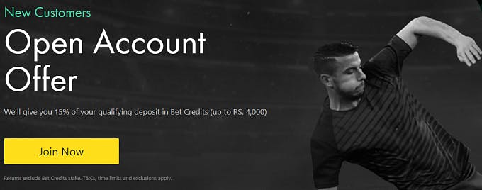 bet365 India open account offer