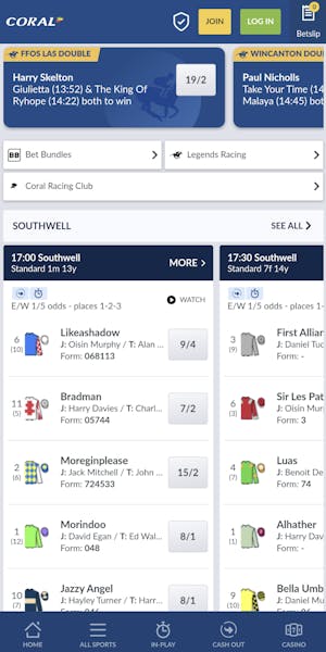 Coral horse racing betting