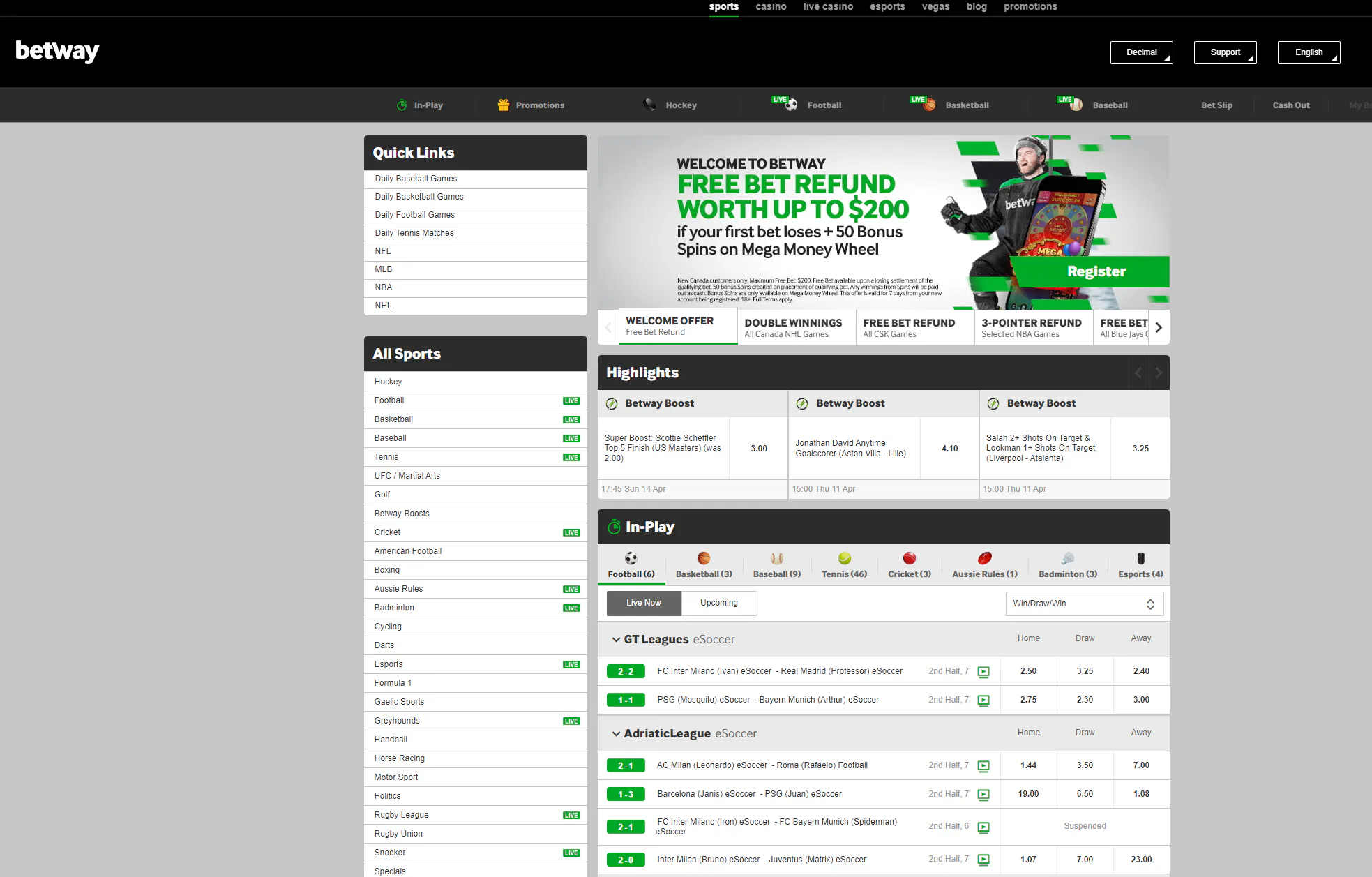 Betway Canada