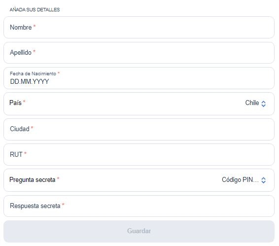 Datos personales Jugabet Chile