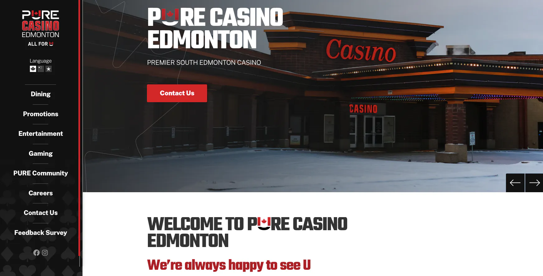 pure casino edmonton