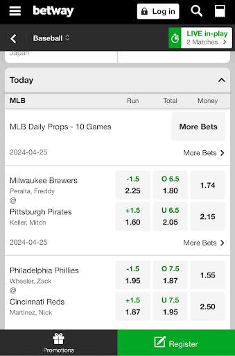 Betway MLB betting in Canada