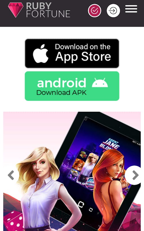 ruby fortune mobile app