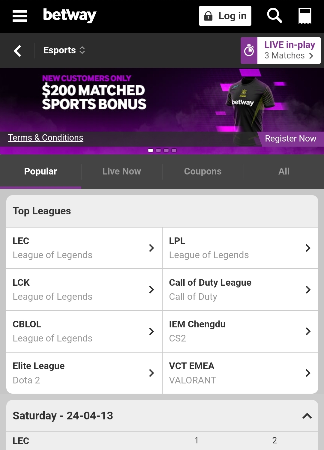 Betway Esports Canada