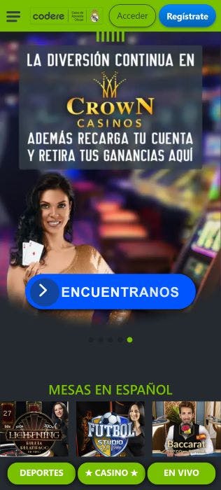 Codere registro - paso 1