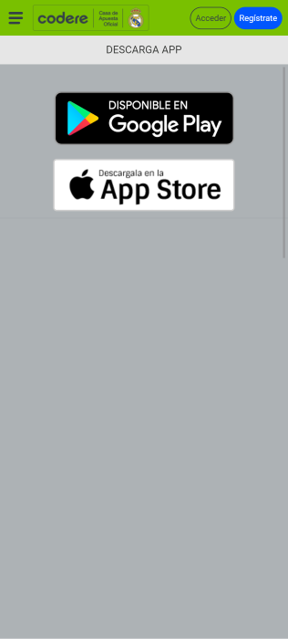 Paso de la descarga de la Codere app