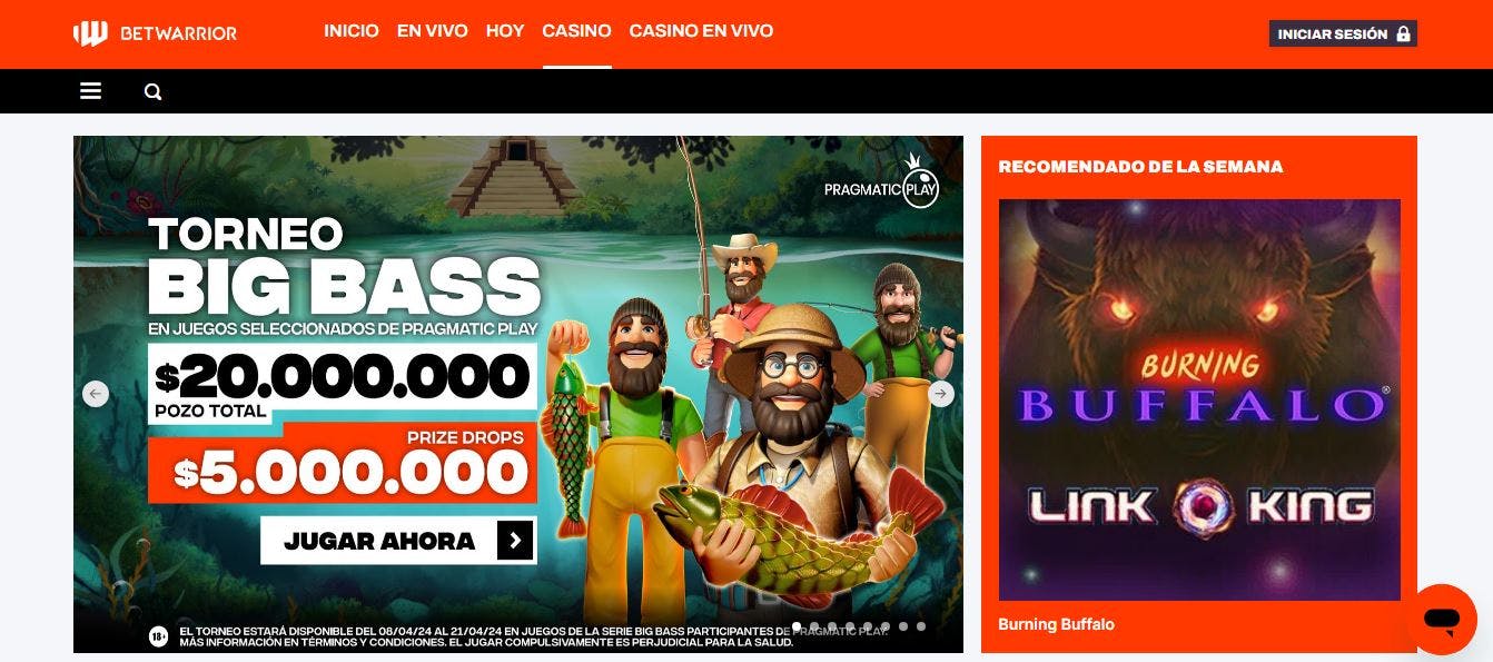 Casino online de Betwarrior para Mendoza