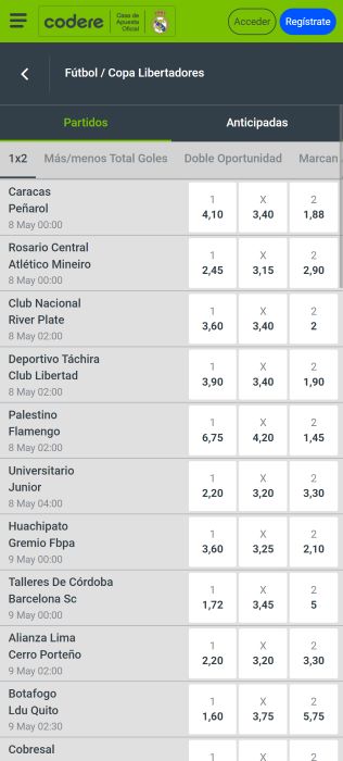 apuestas de fútbol en codere