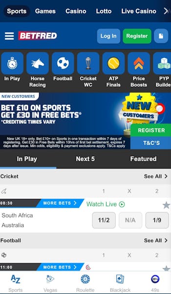 Betfred UK app - best sports betting app for free bets
