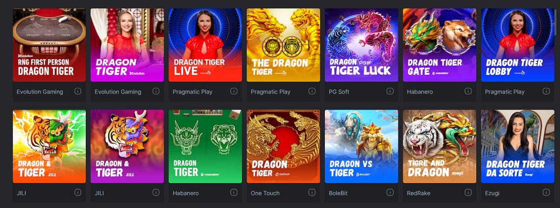 Dragon vs Tiger online game at BC.Game