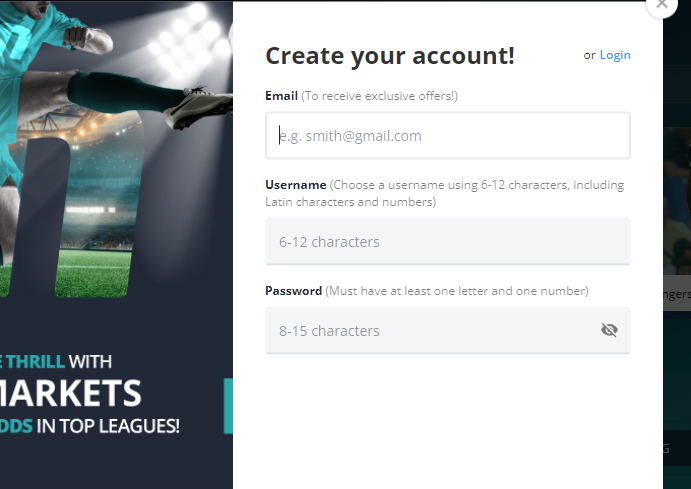 Novibet Registration Form