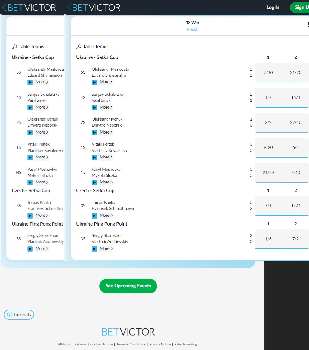 BetVictor live streaming